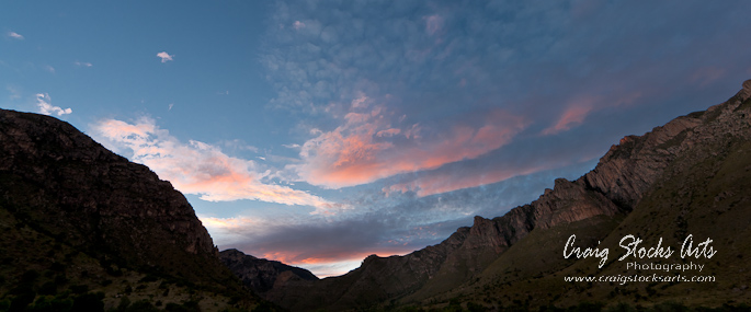 Guadalupe Mountains National Park sunset